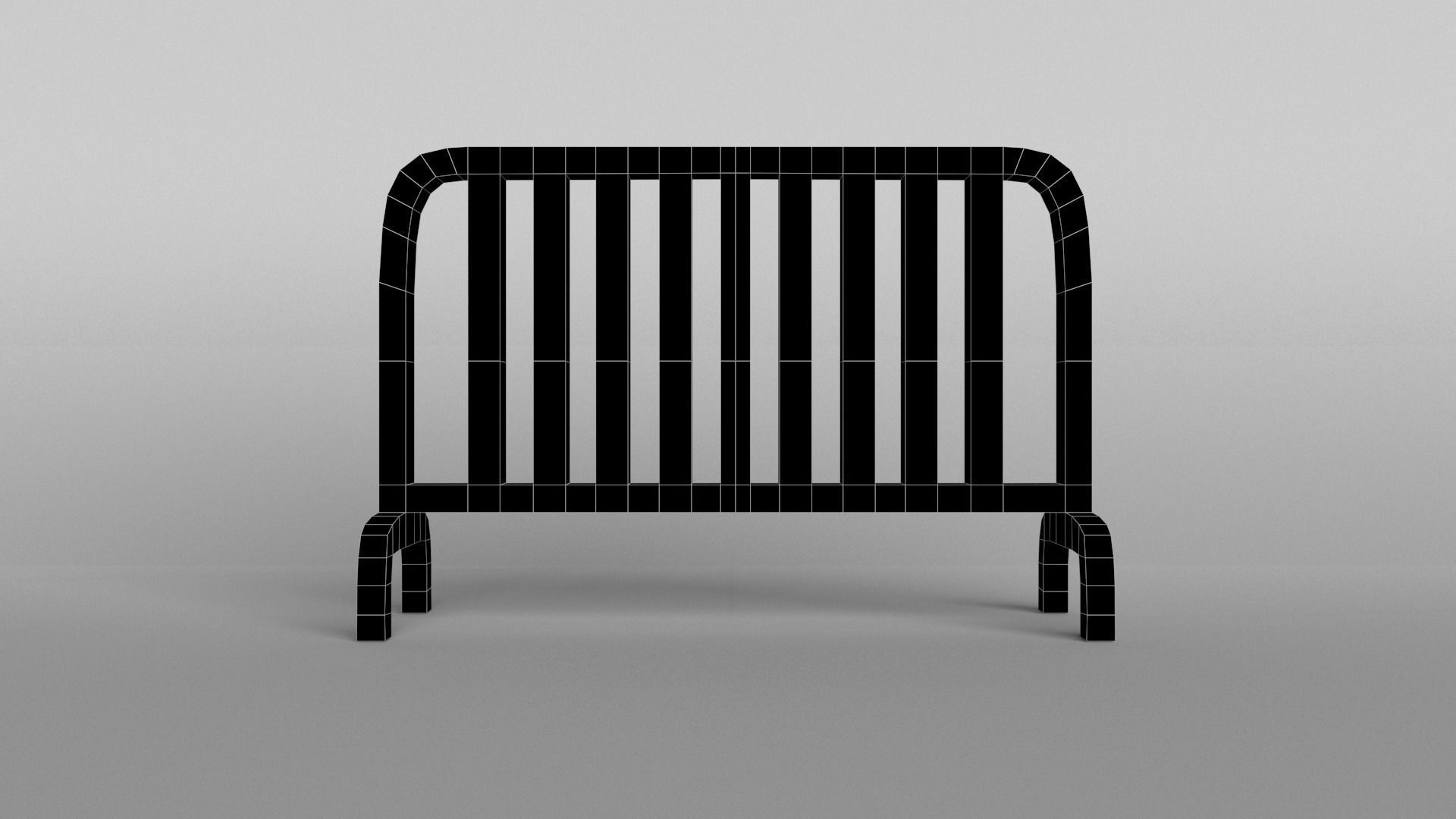 Low Poly Crowd Control Barriers Low-poly 3D model_6