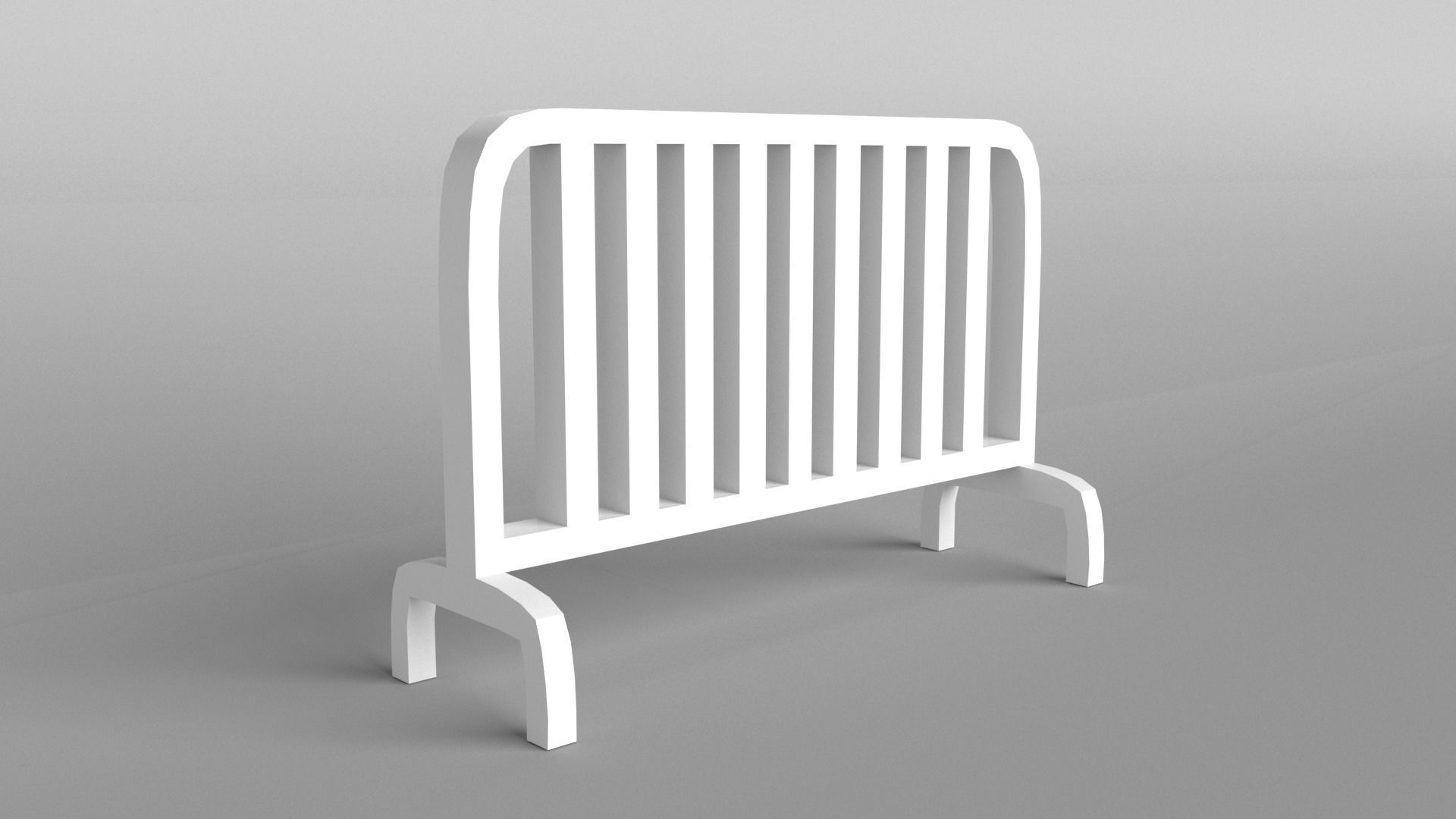 Low Poly Crowd Control Barriers Low-poly 3D model_4