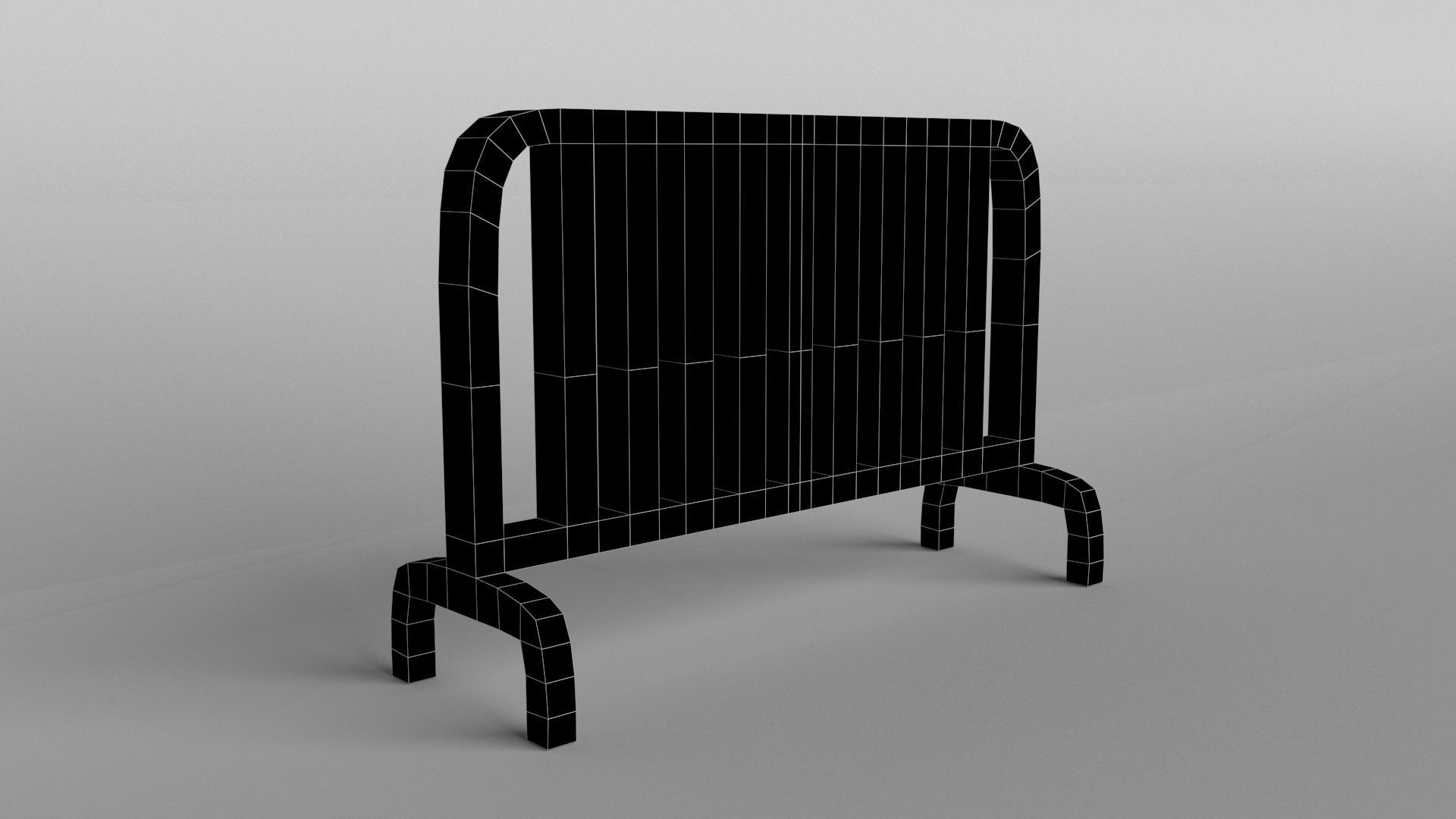 Low Poly Crowd Control Barriers Low-poly 3D model_8