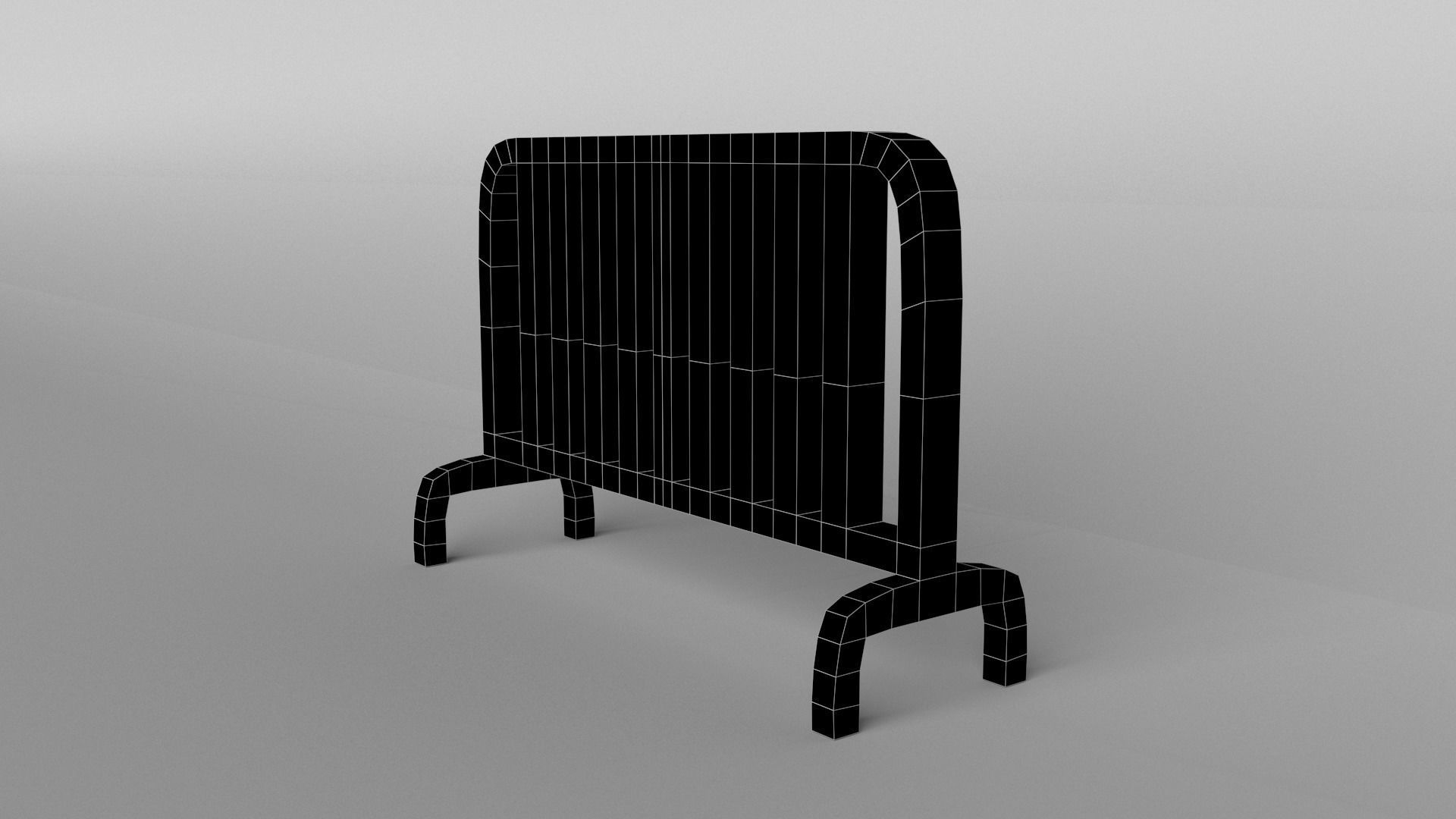 Low Poly Crowd Control Barriers Low-poly 3D model_7