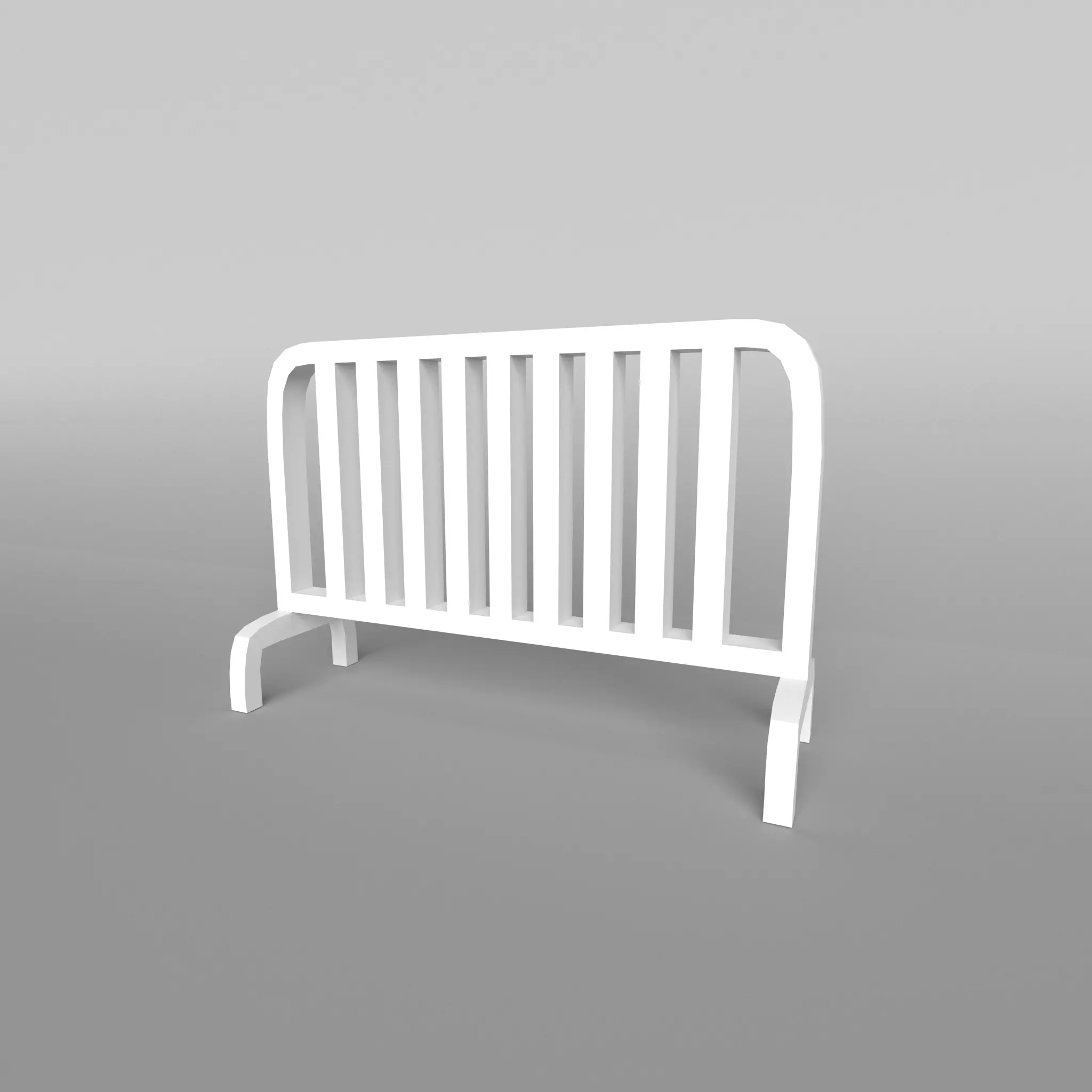 Low Poly Crowd Control Barriers Low-poly 3D model_0