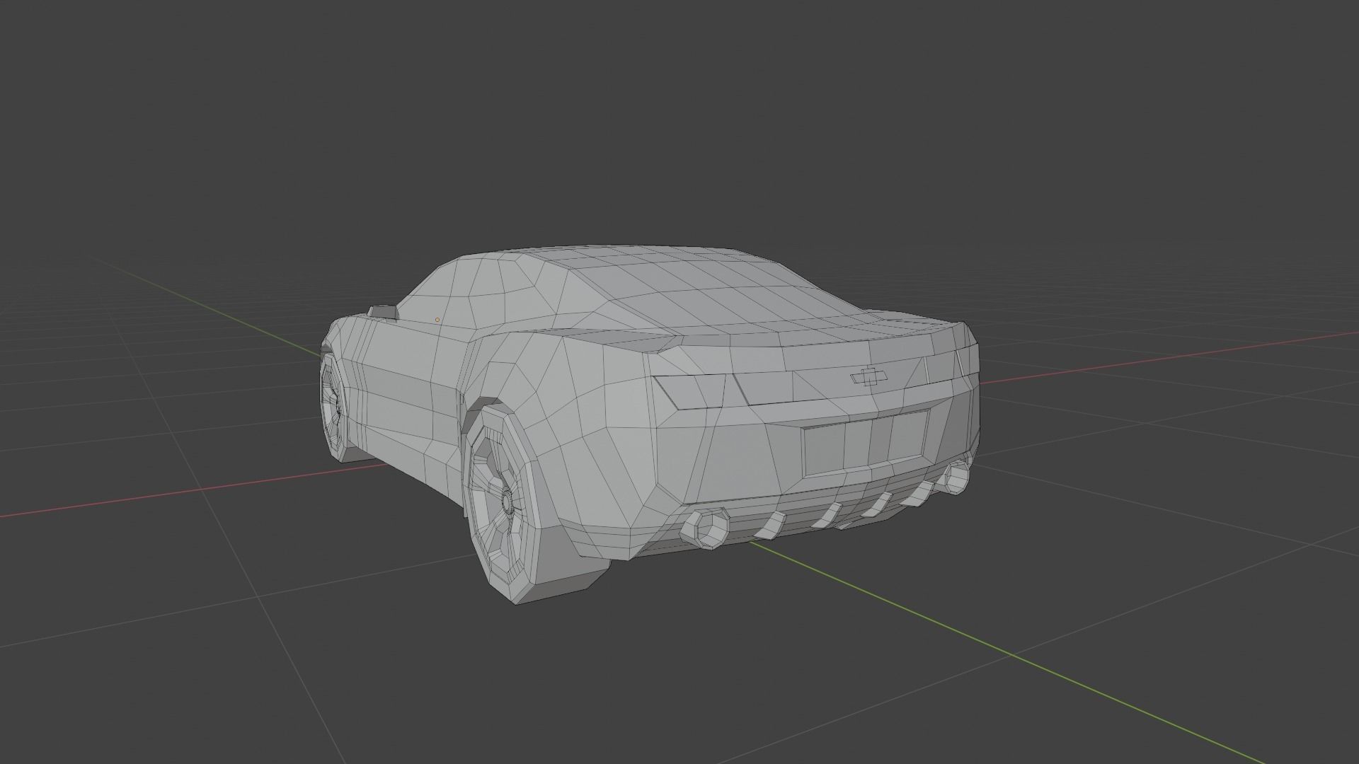 Chevrolet Camaro 2010 Low Poly  Low-poly 3D model_5