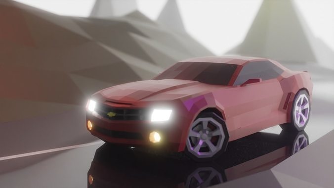Chevrolet Camaro 2010 Low Poly  Low-poly 3D model