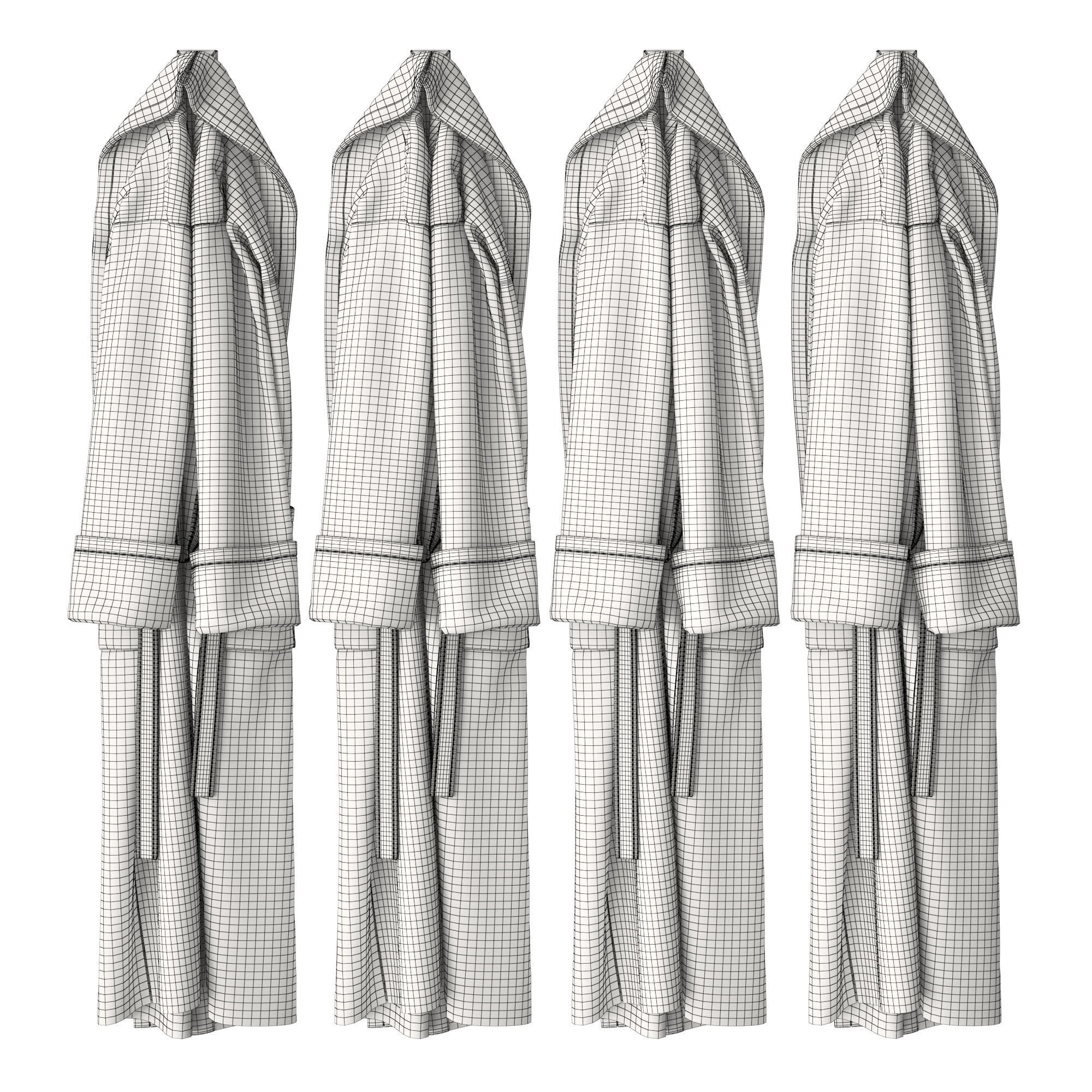 Bathrobe colors 3D model_4