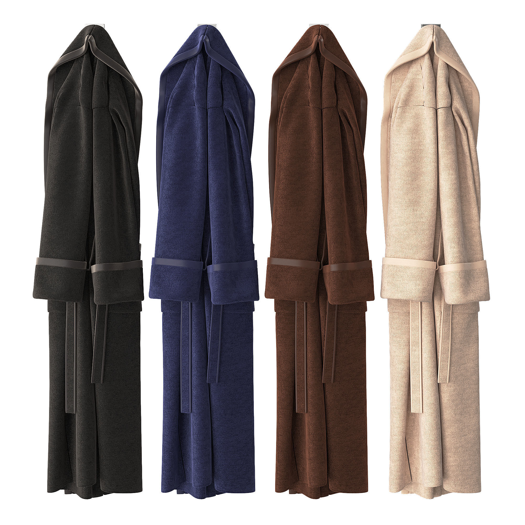 Bathrobe colors 3D model_2