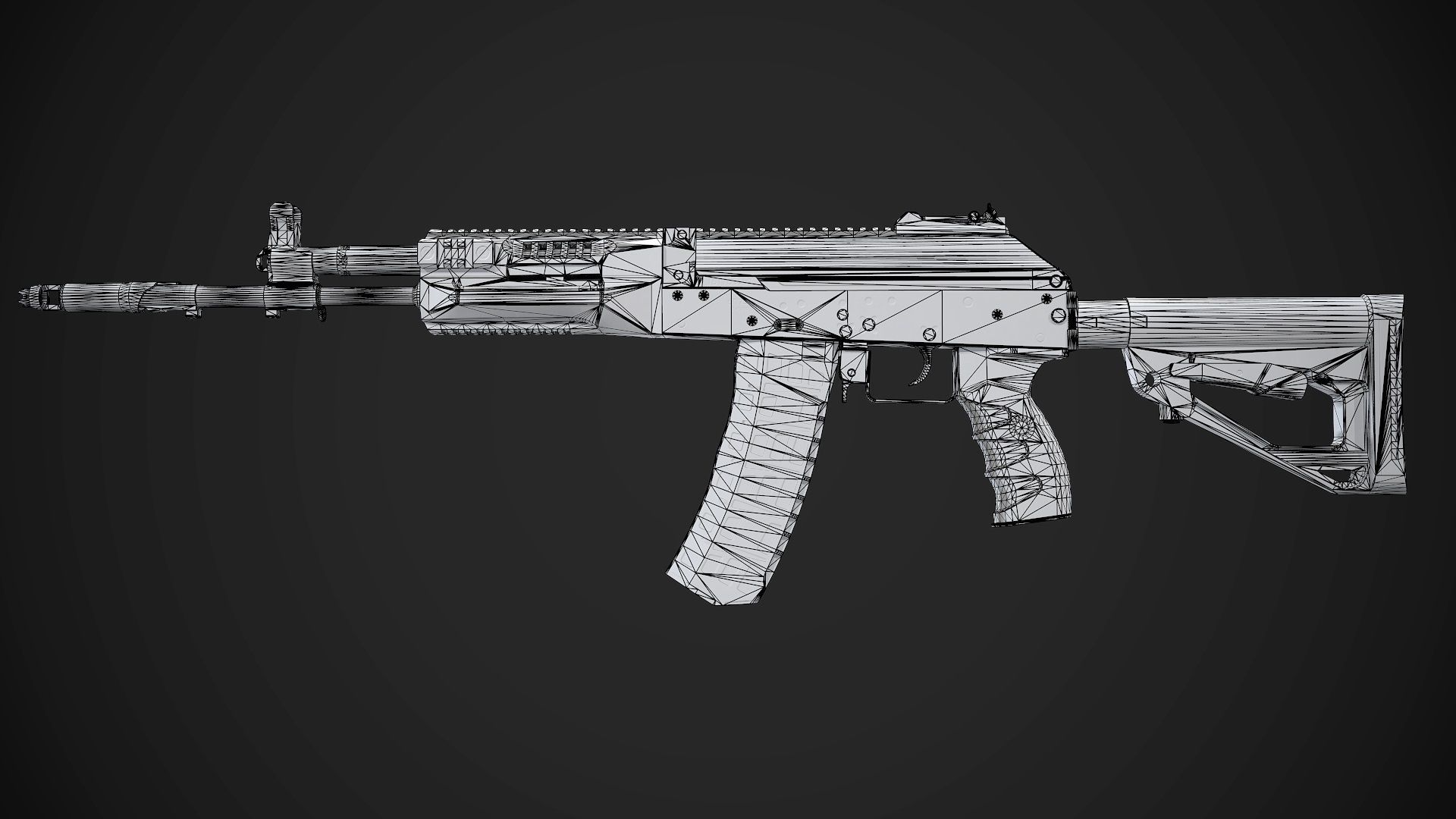 FPS AK-12 AAA PBR Game Ready Weapon Asset Low-poly 3D model_13