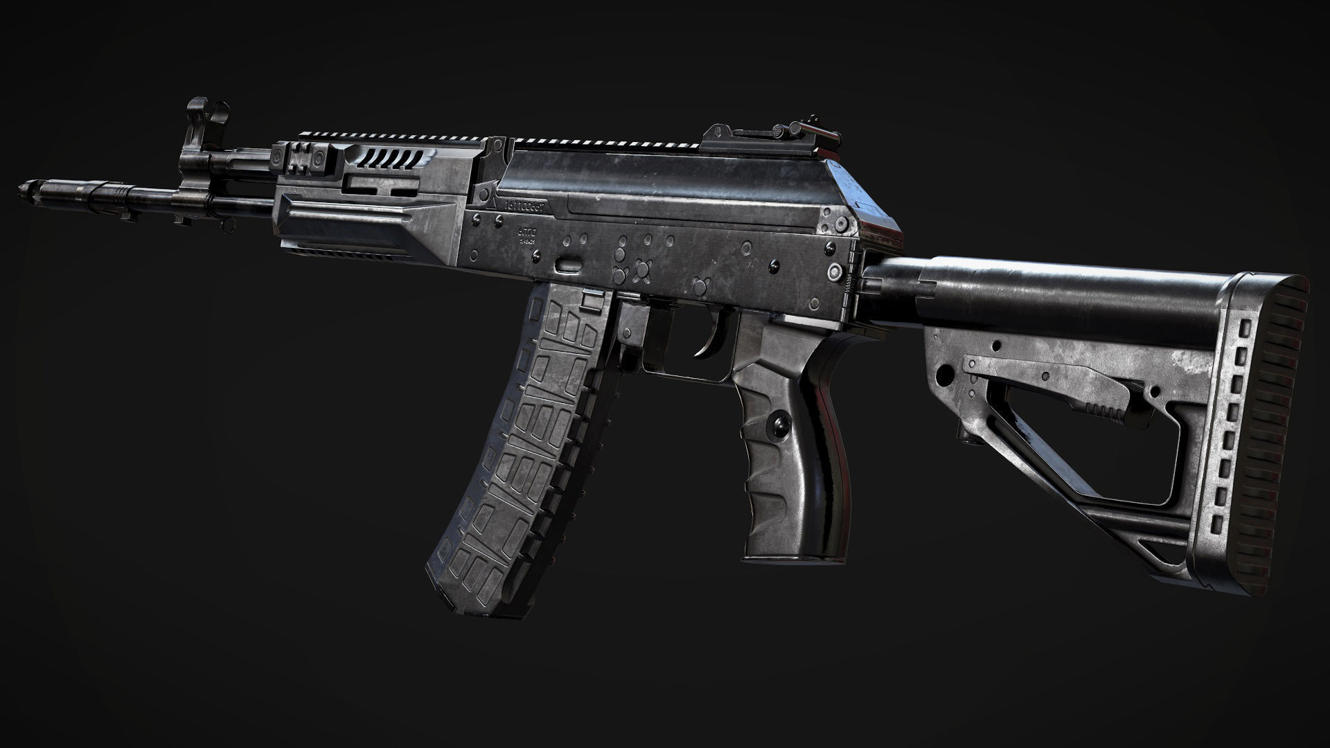 FPS AK-12 AAA PBR Game Ready Weapon Asset Low-poly 3D model_4