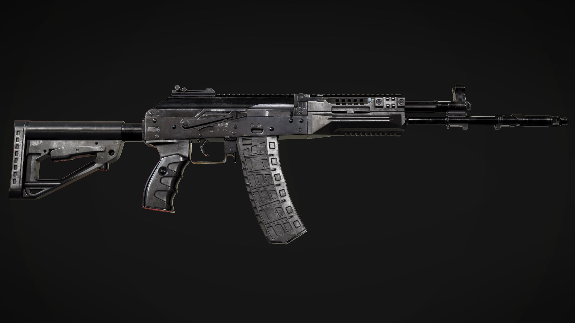FPS AK-12 AAA PBR Game Ready Weapon Asset Low-poly 3D model_3