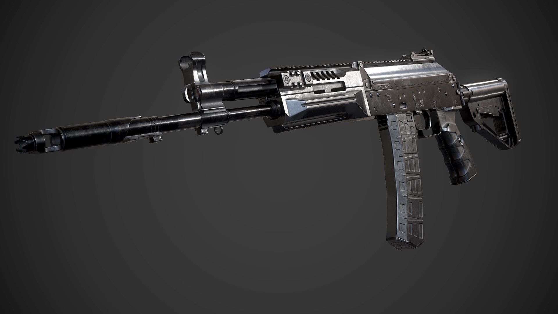 FPS AK-12 AAA PBR Game Ready Weapon Asset Low-poly 3D model_12