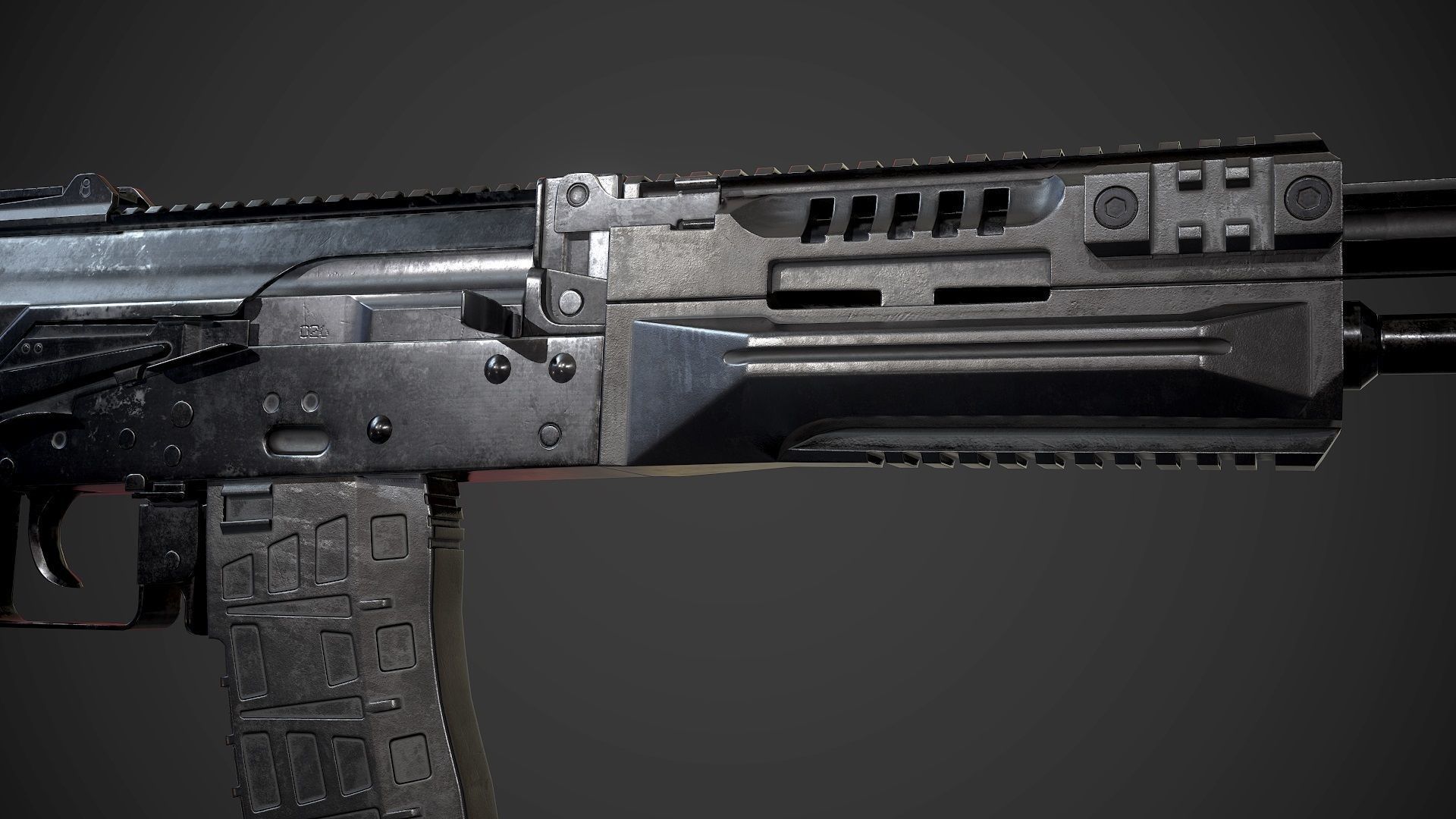 FPS AK-12 AAA PBR Game Ready Weapon Asset Low-poly 3D model_11