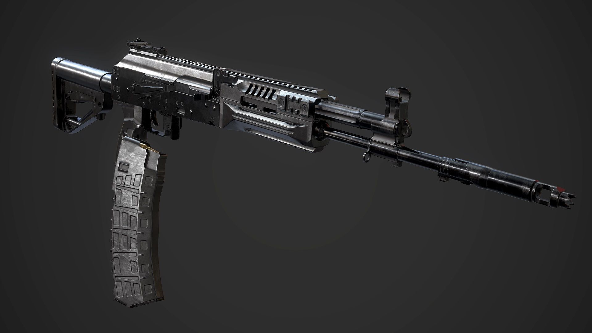 FPS AK-12 AAA PBR Game Ready Weapon Asset Low-poly 3D model_6