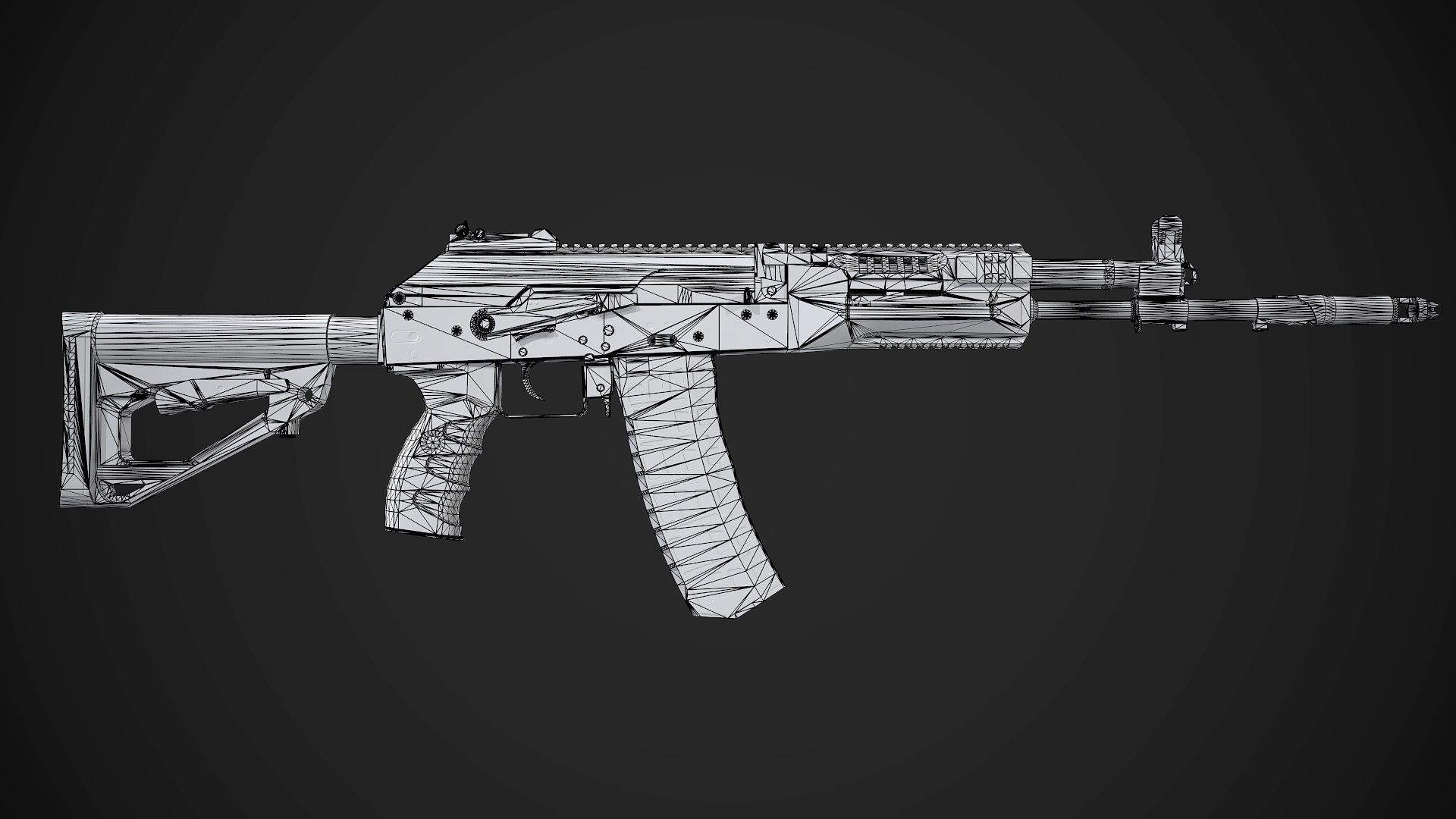 FPS AK-12 AAA PBR Game Ready Weapon Asset Low-poly 3D model_17