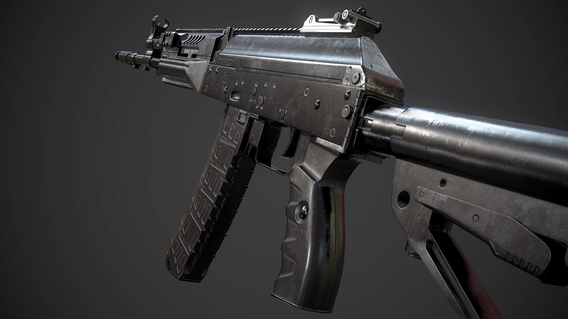 FPS AK-12 AAA PBR Game Ready Weapon Asset Low-poly 3D model_10