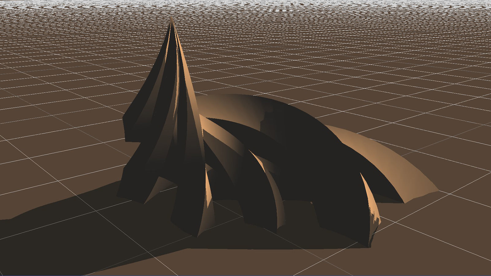 Curl Sci Fi Building 3D model_4