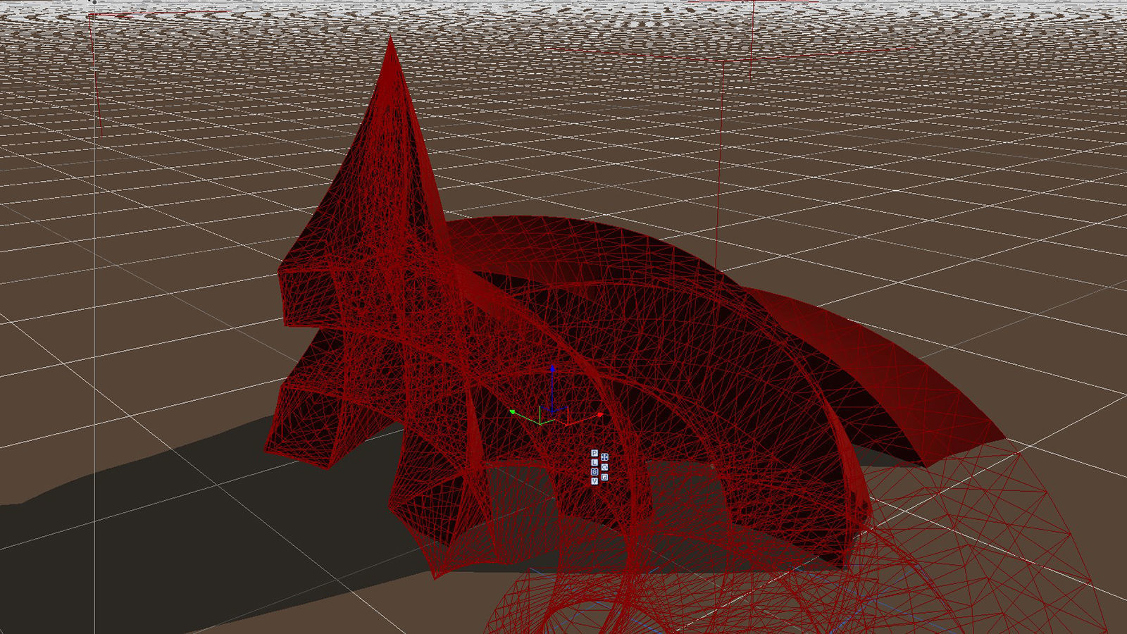 Curl Sci Fi Building 3D model_5