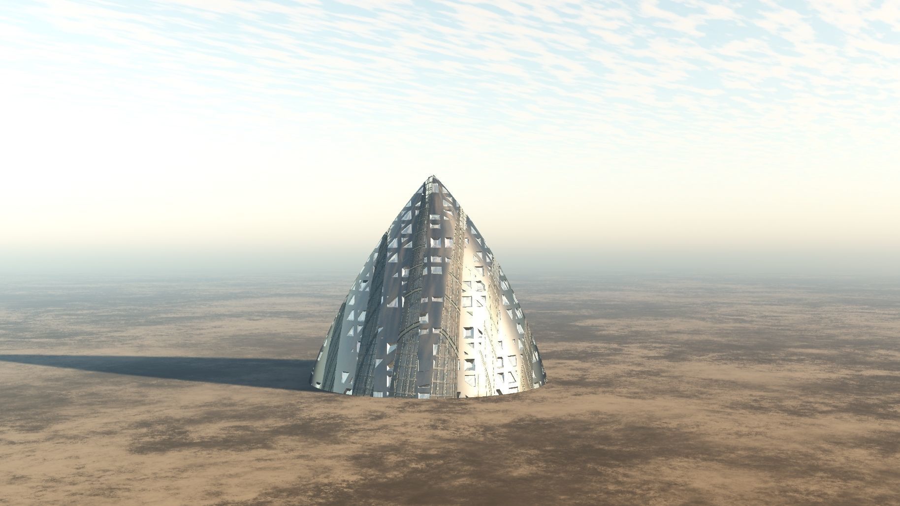 Alien Spaceship or Building model 3D model_5