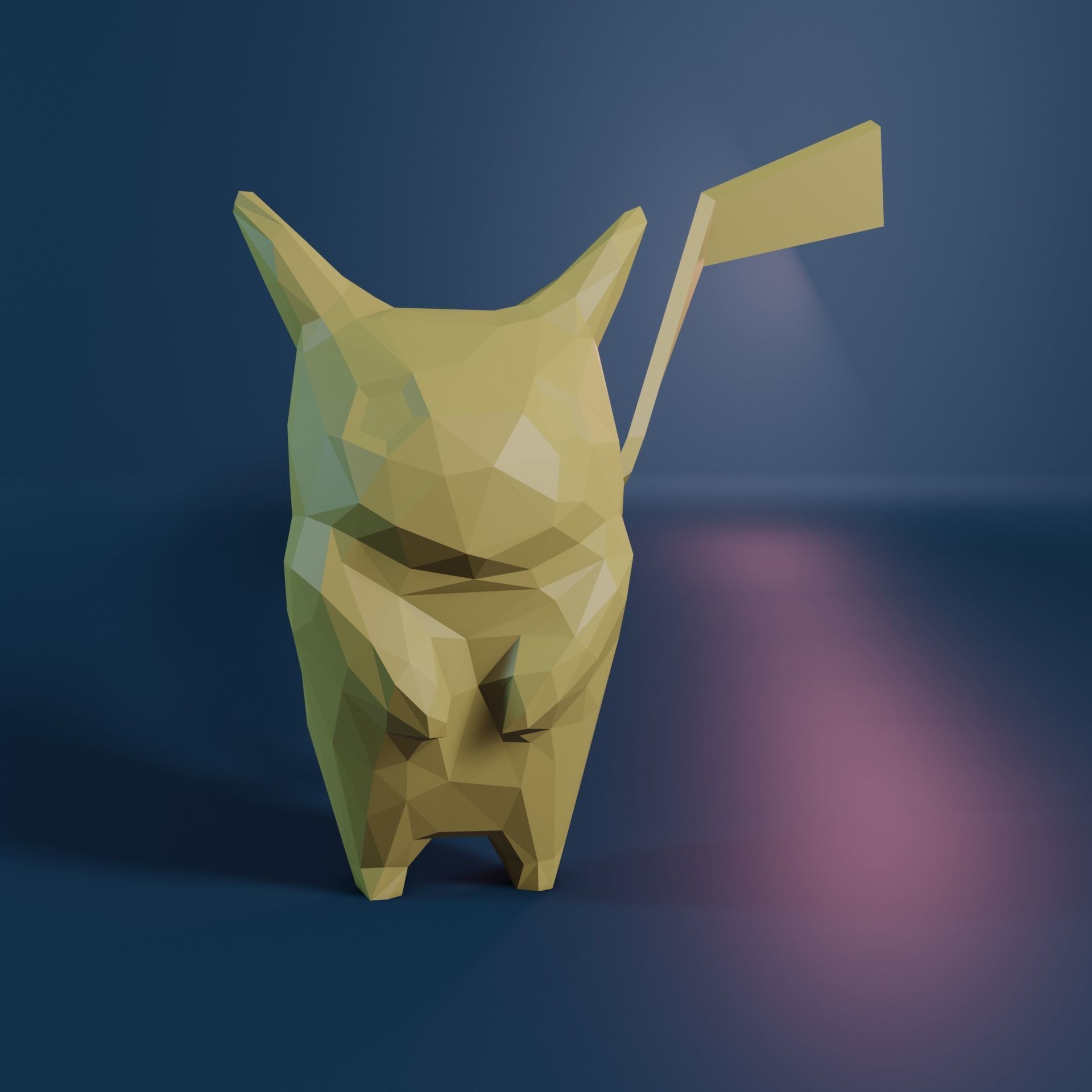 Low poly Pikachu - 3D Print pokemon 3D model 3D printable | CGTrader