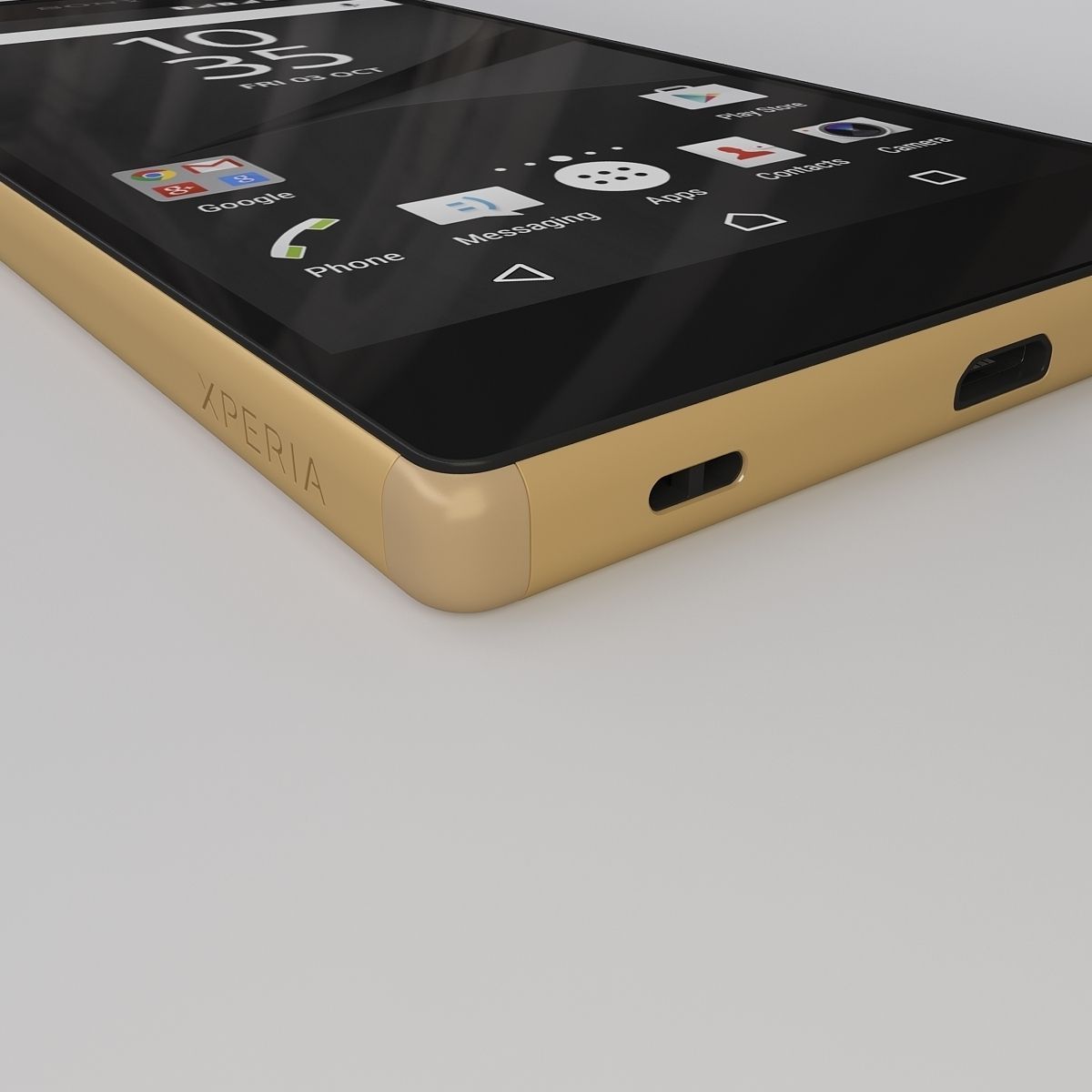 Sony Xperia Z5 Gold 3D model_16