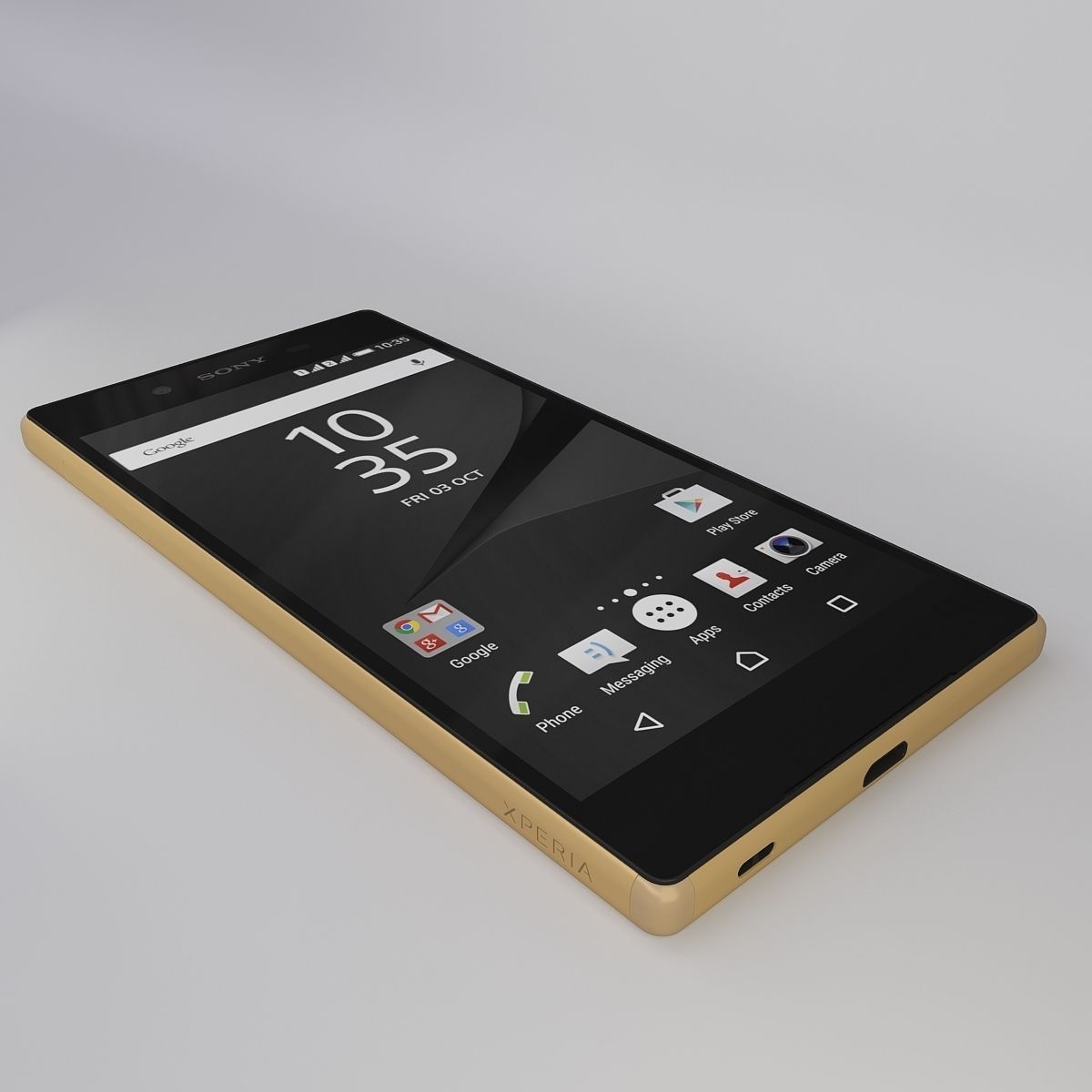 Sony Xperia Z5 Gold 3D model_14