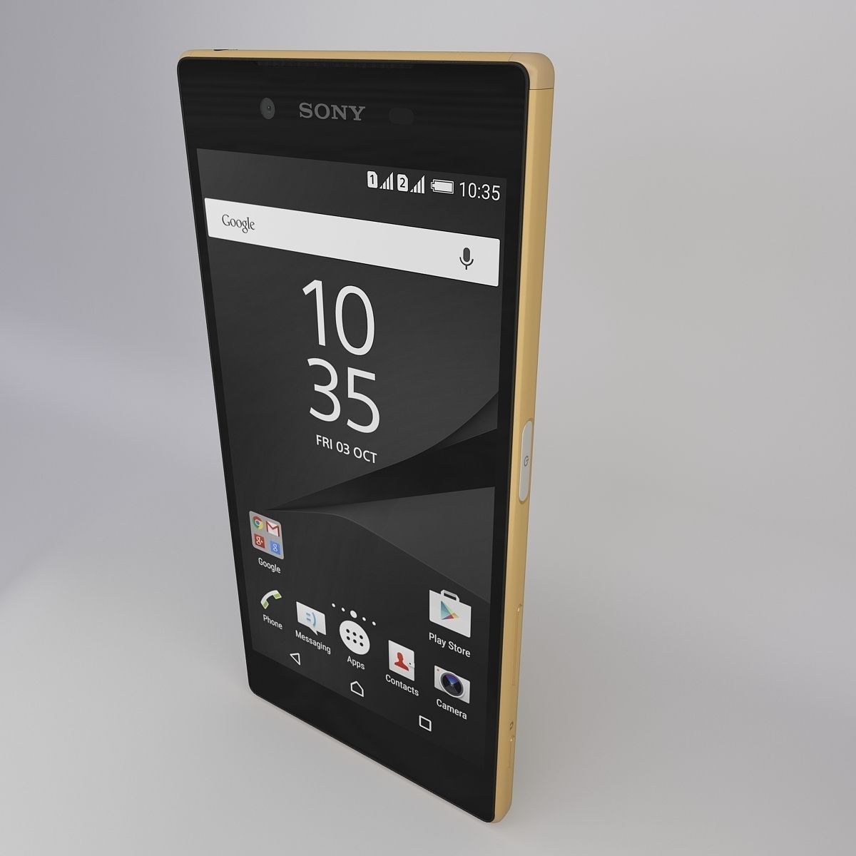 Sony Xperia Z5 Gold 3D model_3