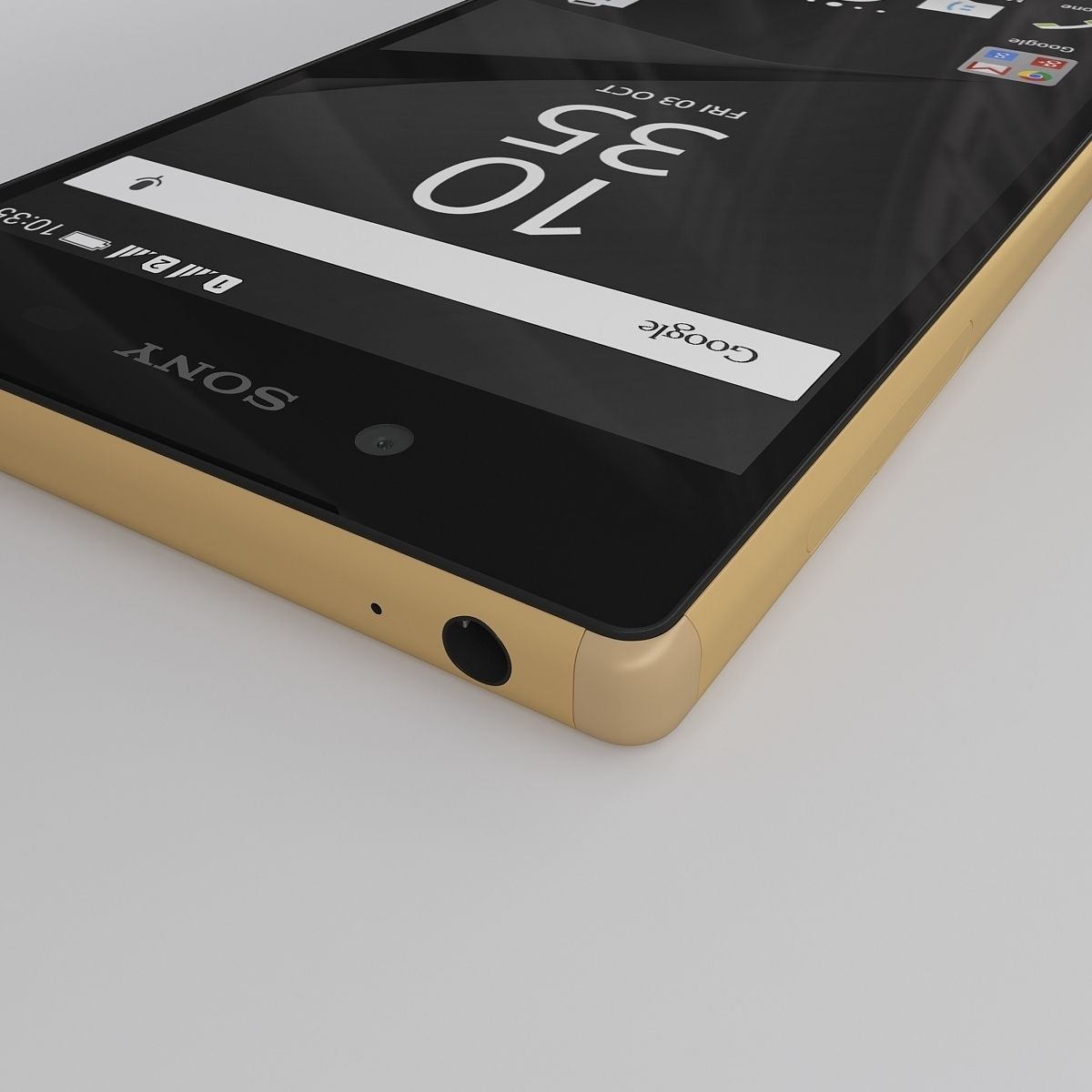 Sony Xperia Z5 Gold 3D model_17