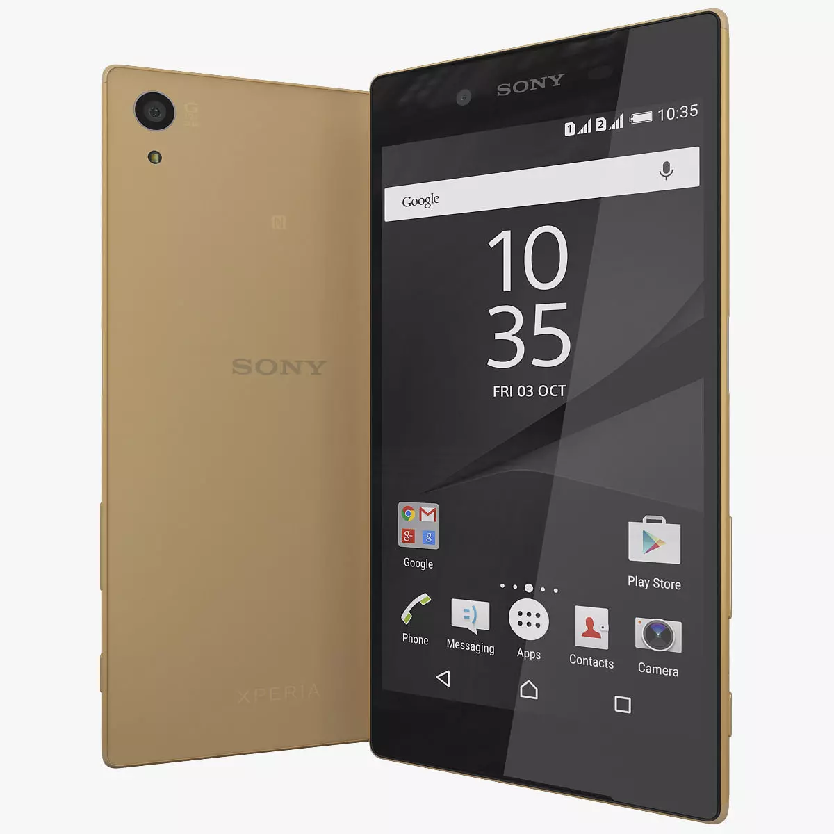 Sony Xperia Z5 Gold 3D model_0