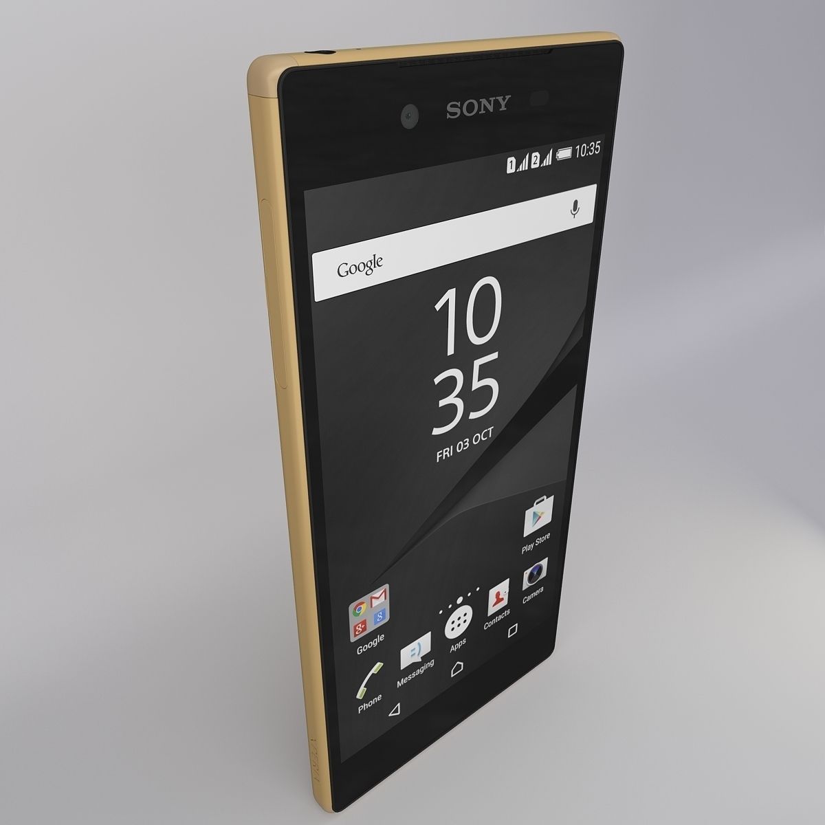 Sony Xperia Z5 Gold 3D model_5