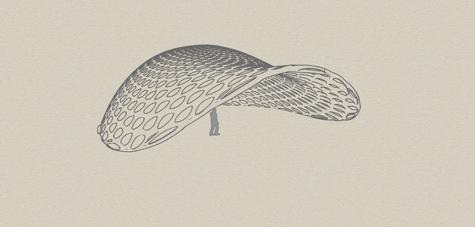 Open canopy structure with round perforations modern 3D model_29