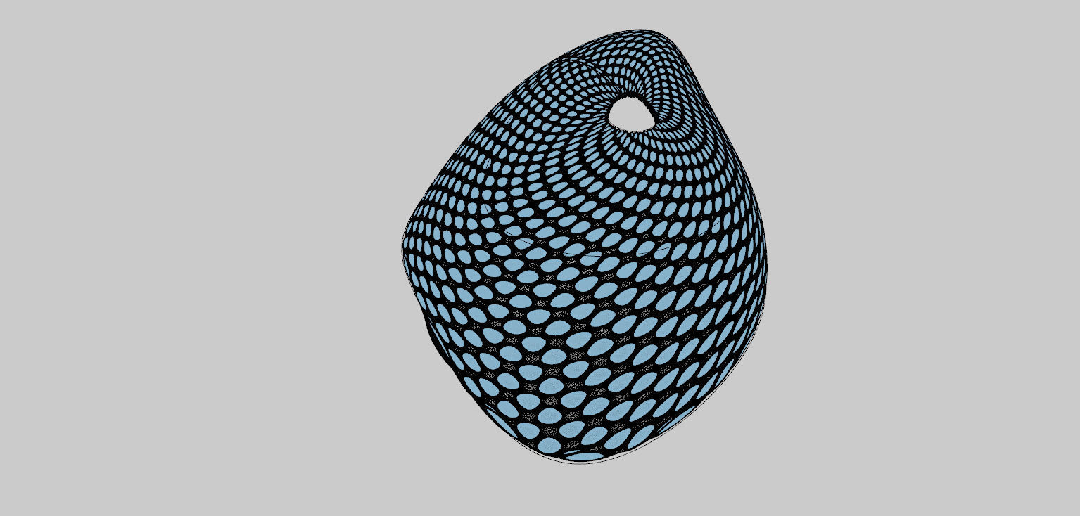 Open canopy structure with round perforations modern 3D model_16