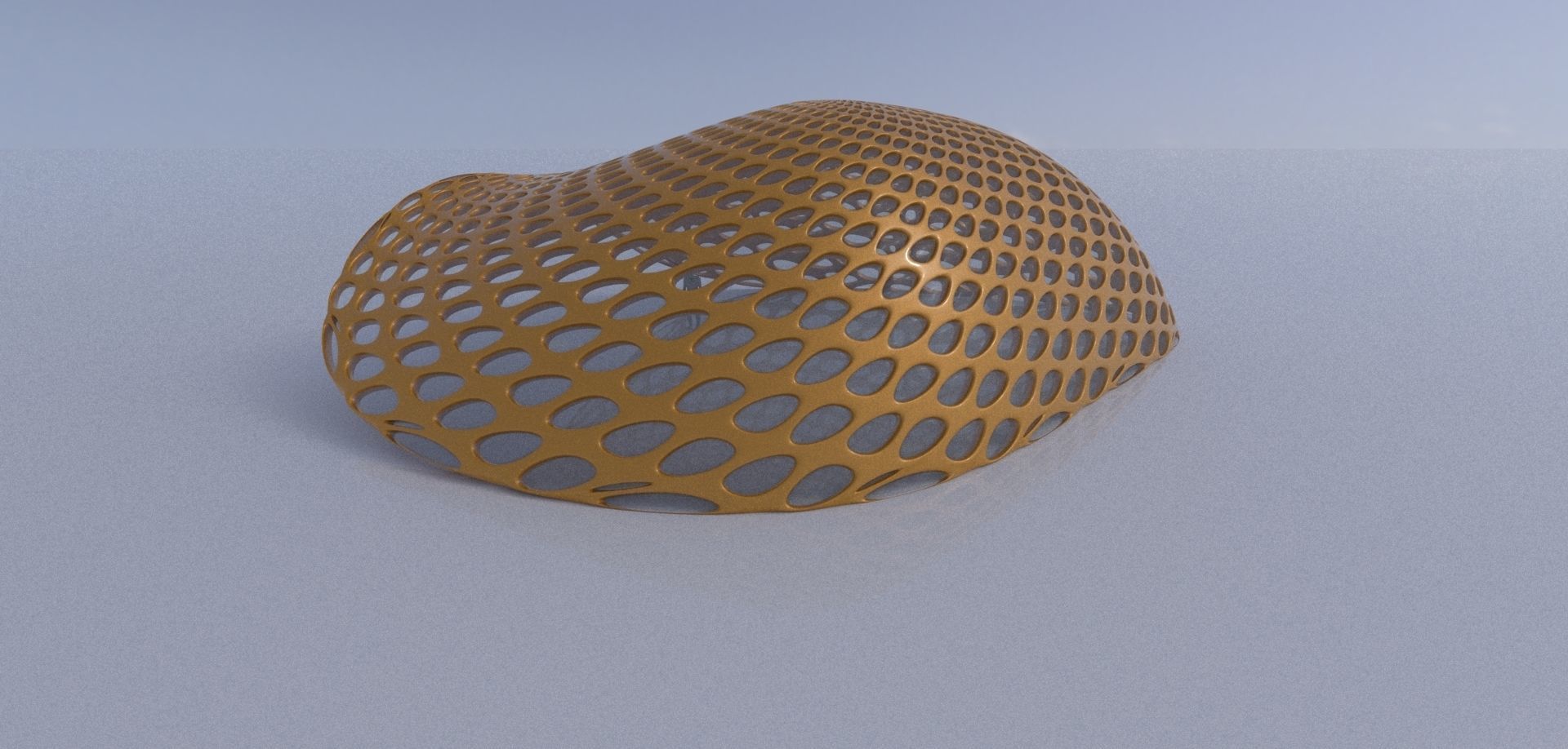 Open canopy structure with round perforations modern 3D model_6