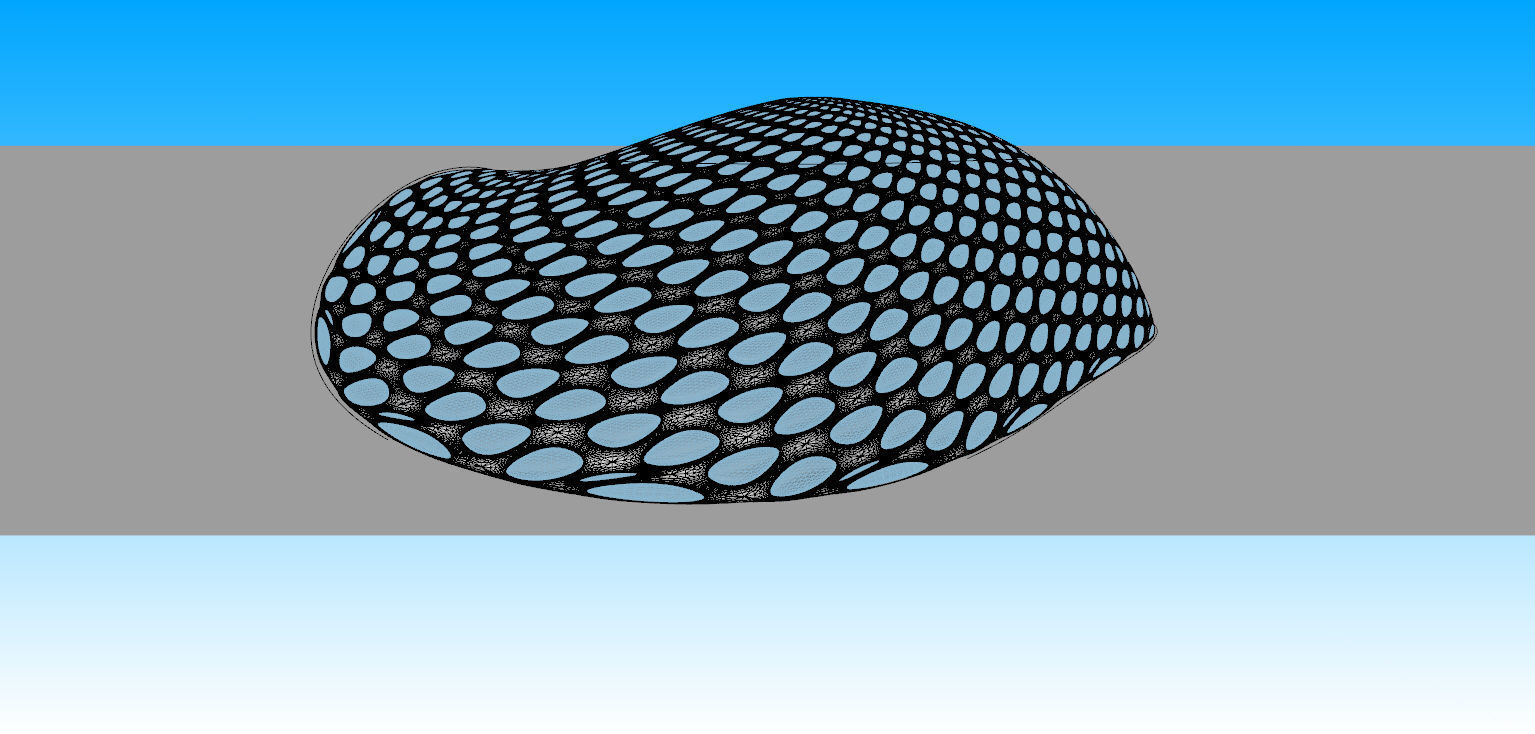 Open canopy structure with round perforations modern 3D model_15