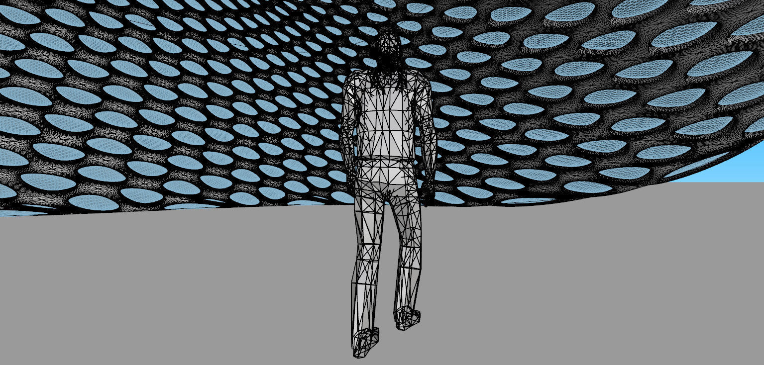 Open canopy structure with round perforations modern 3D model_21