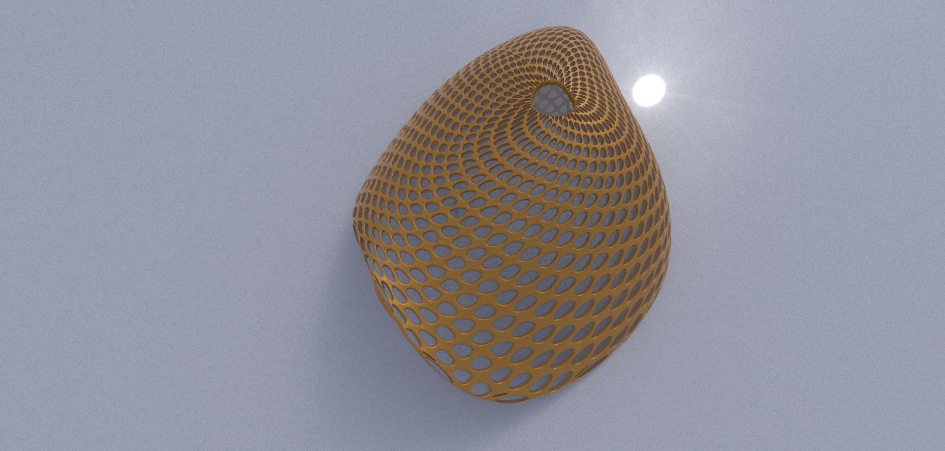 Open canopy structure with round perforations modern 3D model_8