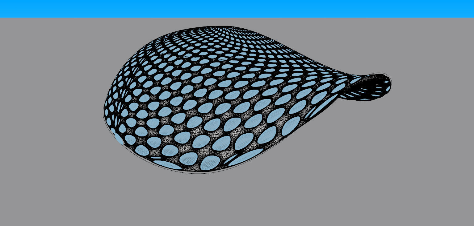 Open canopy structure with round perforations modern 3D model_26