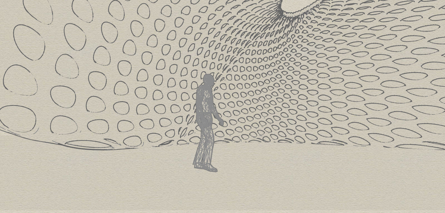 Open canopy structure with round perforations modern 3D model_35