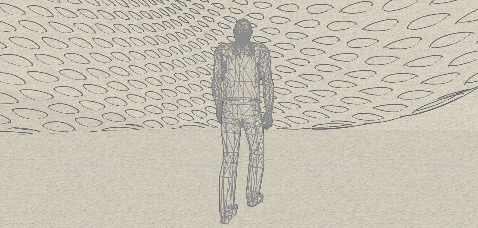 Open canopy structure with round perforations modern 3D model_39