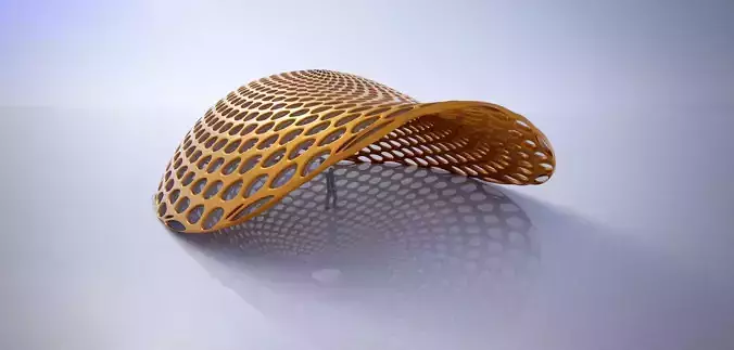 Open canopy structure with round perforations modern