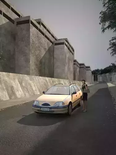 Low poly car Low-poly 3D model
