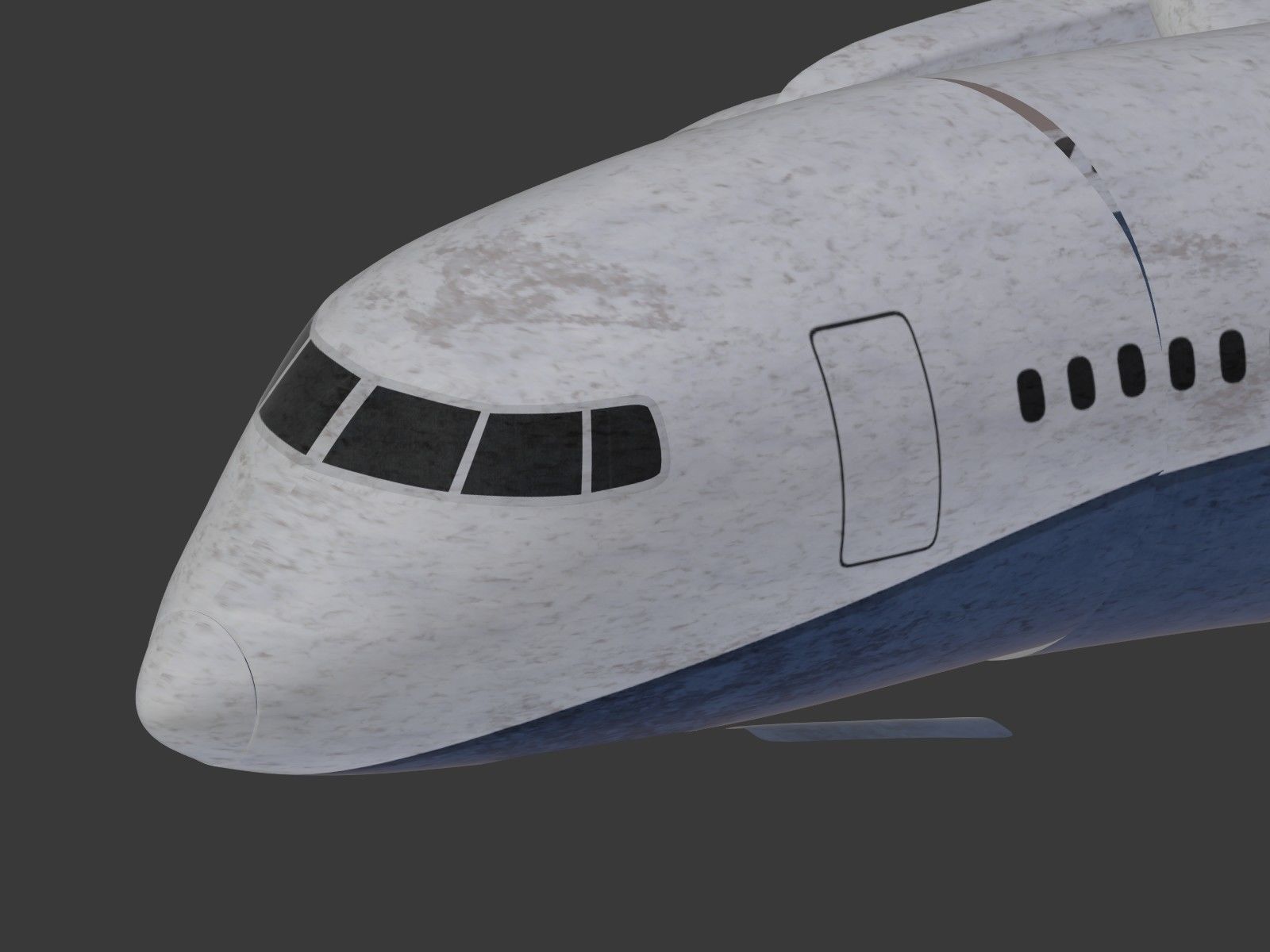  Generic Wrecked Airliner - Plane - Airplane -- LowPoly Low-poly 3D model_25