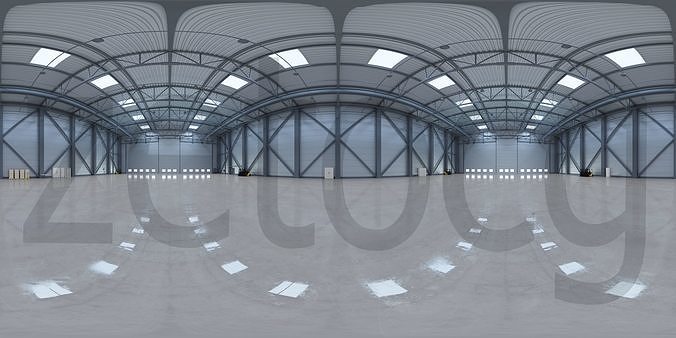 HDRI - Airplane Hangar Interior 3 Texture