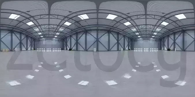 HDRI - Airplane Hangar Interior 3 Texture