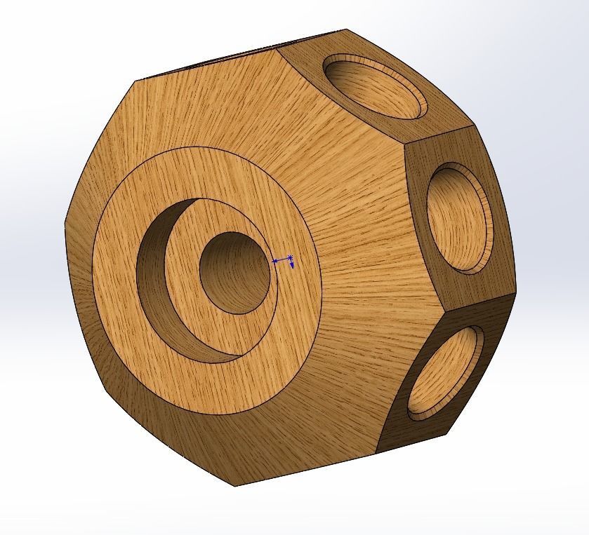 CartWheel wooden wheel 3D print model_2