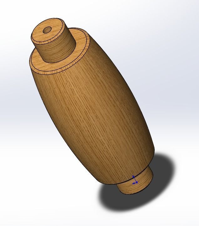 CartWheel wooden wheel 3D print model_1