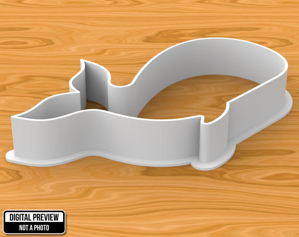 Whale Cookie Cutter 3D print model_1