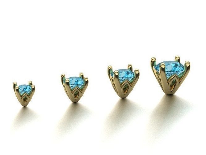 A Package of  4 Ring Heads PACK13 printable 3dmodels 3D print model