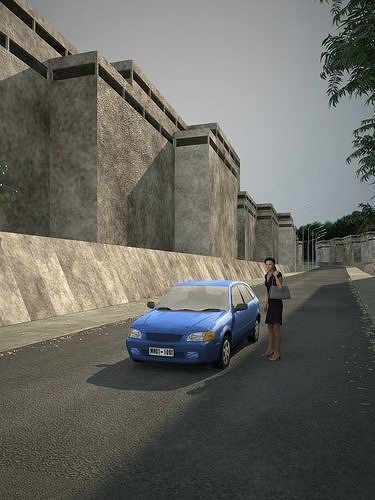 Low poly car Low-poly 3D model
