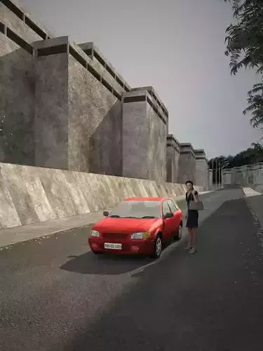Low poly car Low-poly 3D model