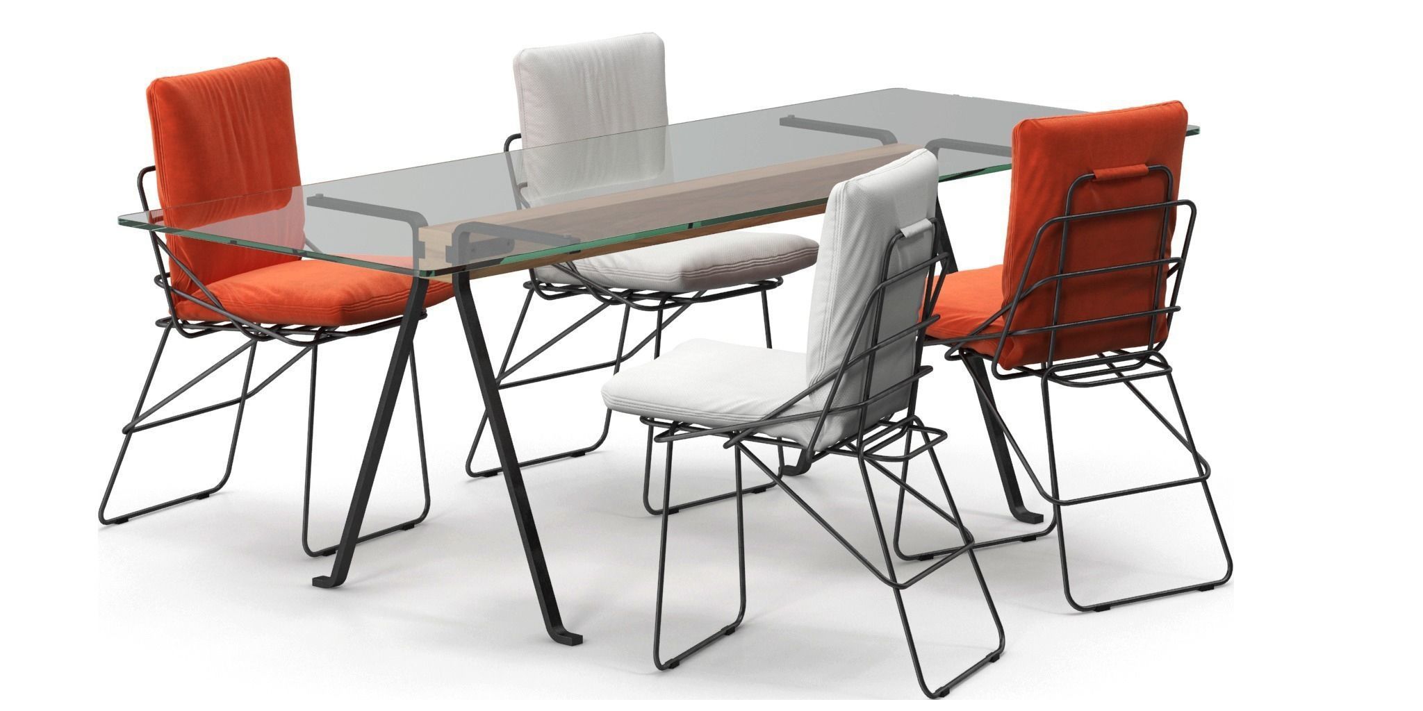 Sof sof chair Frate table by Driade 3D model_8