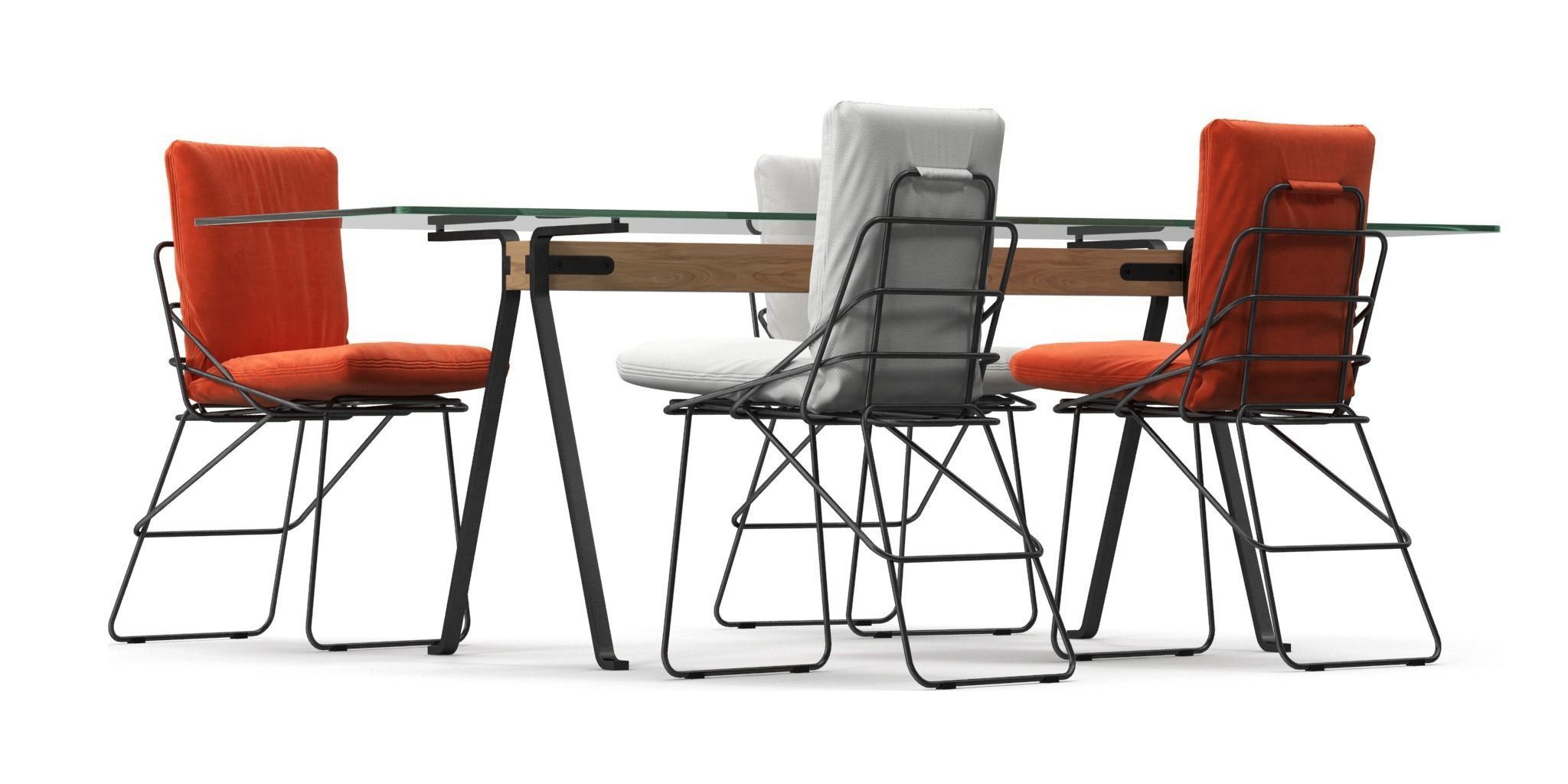 Sof sof chair Frate table by Driade 3D model_11