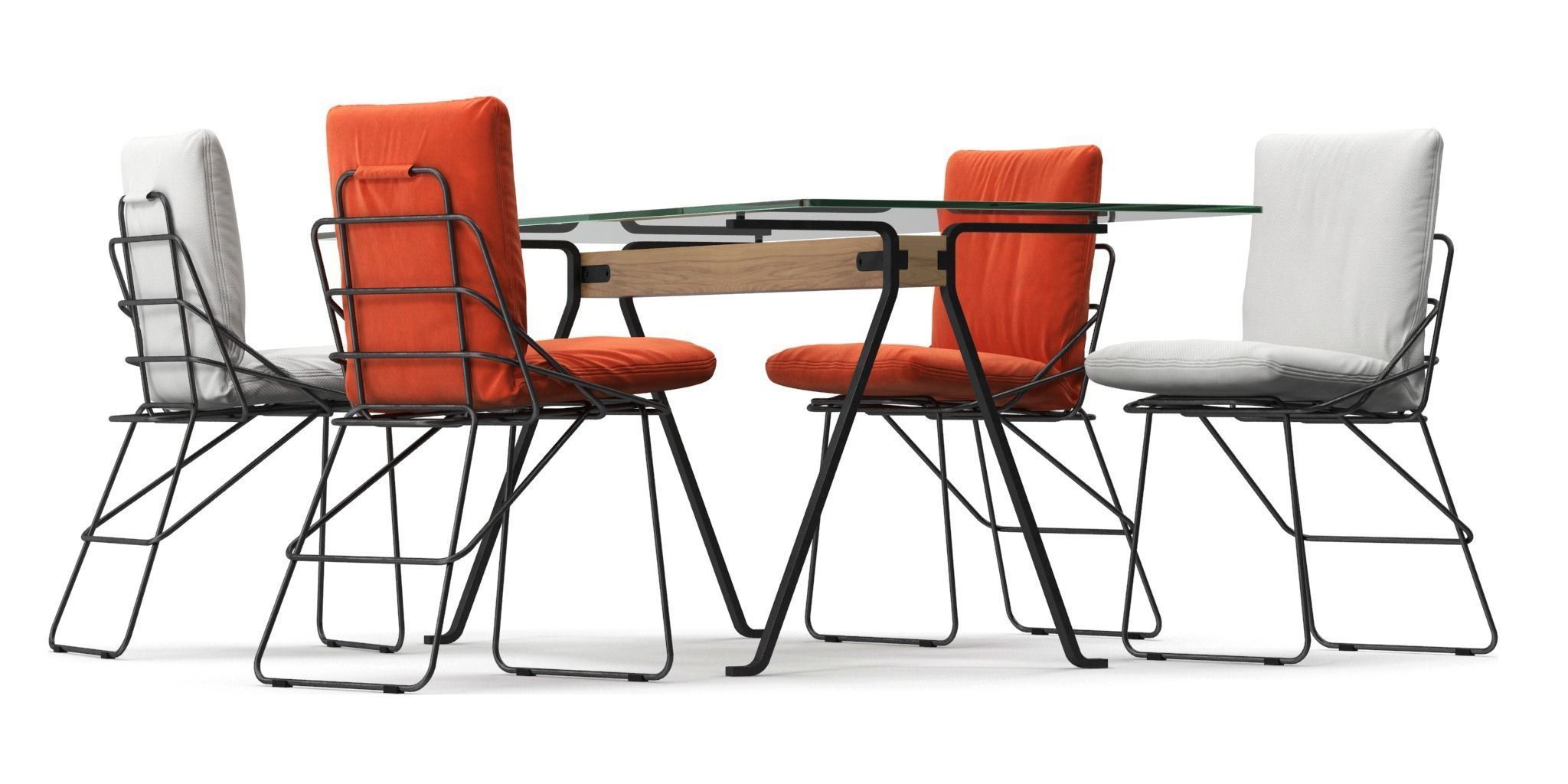 Sof sof chair Frate table by Driade 3D model_10
